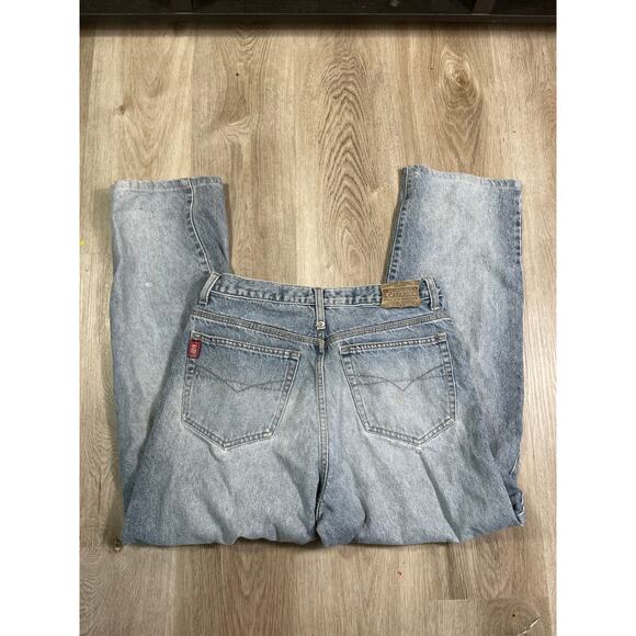 Vintage Z Cavaricci USA Made 100% Cotton Jeans Size 33 Light Wash Distressed - Picture 6 of 15